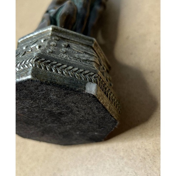 Vintage Bronze Metal‎ Greyhound Whippet Dog Statue Seated Art Deco Saluki Figure - Picture 11 of 14